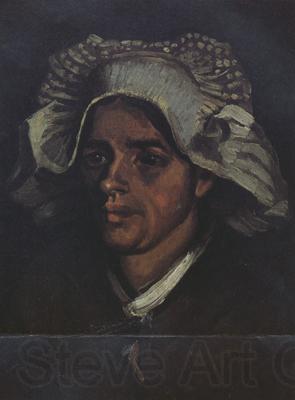 Vincent Van Gogh Head of a Peasant Woman with White Cap (nn04)